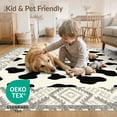 thumbnail image 4 of ODIKA 5'x7' Washable Area Rug Non-Slip, Low Pile, Stain Resistant Spotted Cow Boho Southwestern Border Boneless Couch Cowboy Print Flowing Dynamic for Guest Room, Lounge, Apartment, 4 of 7