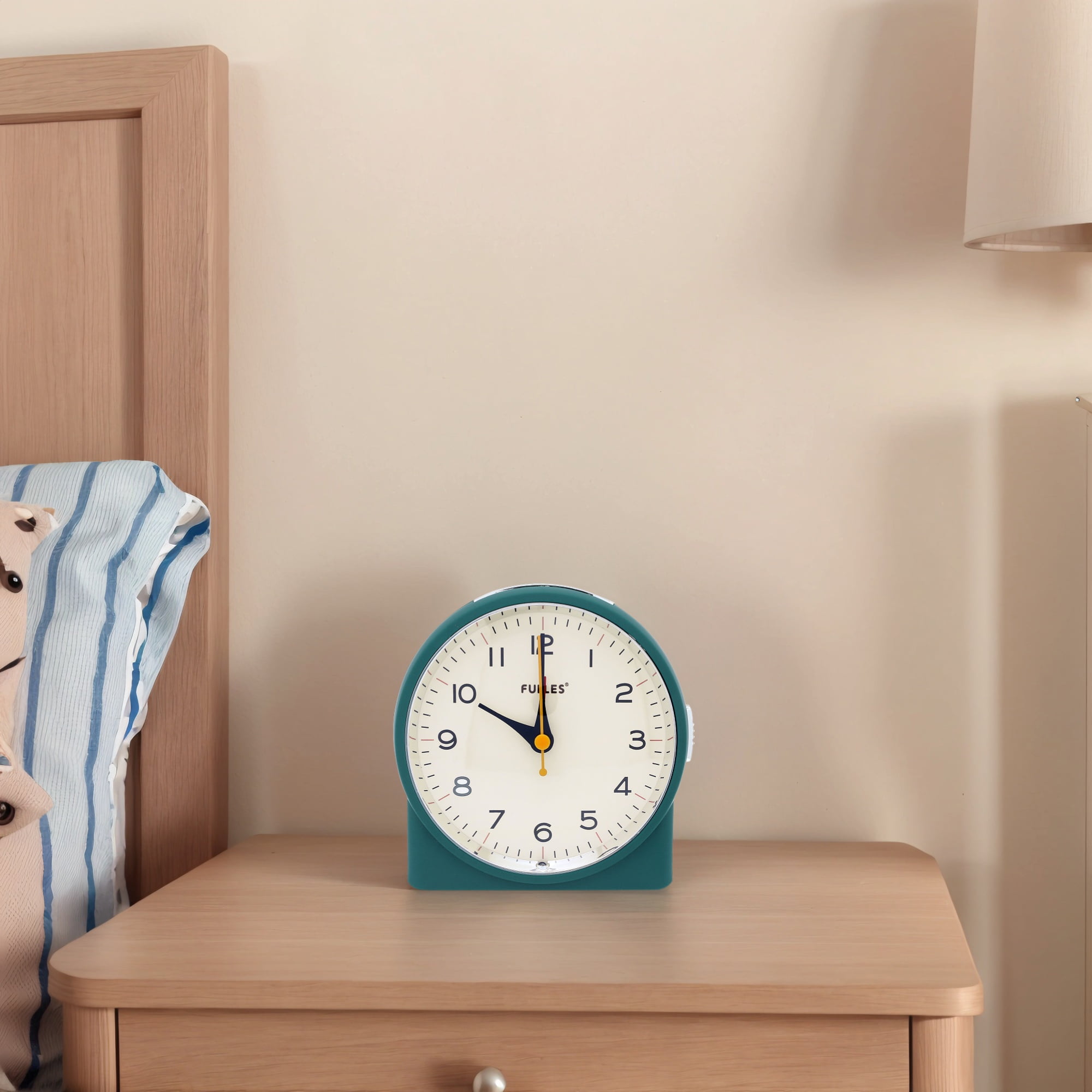Unique Bargains Retro-style Semi-Circular Table Alarm Clock Blue 4.1"L x 2.6"W x 4.6"H