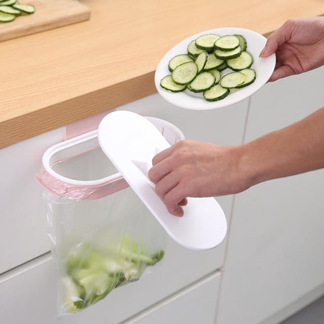 Soporte para bolsa de basura SAYOO Hogar Montado en la pared con tapa 26*12*2 cm