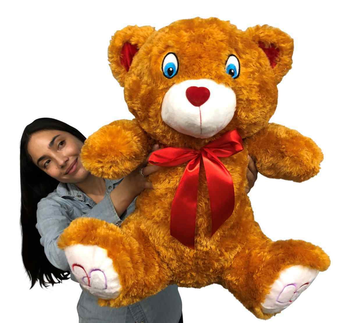 24 Inch Giant Big Cute Beige Plush Teddy Bear Huge White Soft Toys Doll Kid Gift 