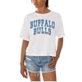 thumbnail image 2 of Women's Gameday Couture White Buffalo Bulls Claim To Fame Boxy Cropped T-Shirt, 2 of 5