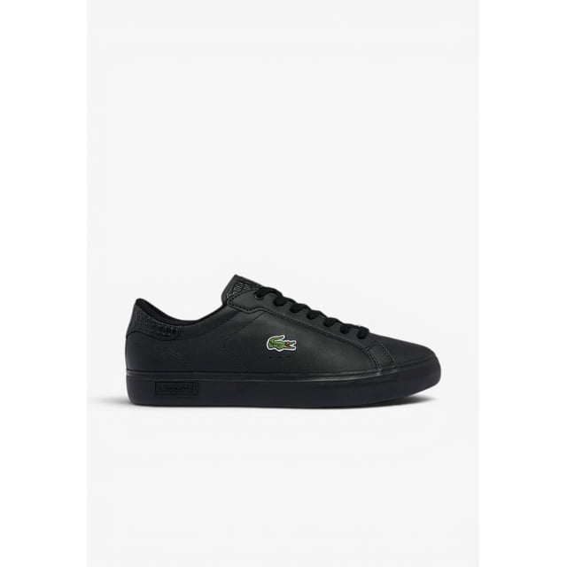 Tenis Lacoste Powercourt Negro Cuero Casual Para Hombre Moderno Elegante