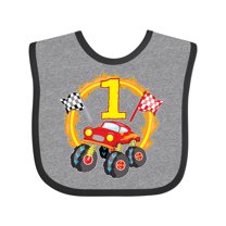 Inktastic Monster Truck 1st Birthday Boys or Girls Baby Bib