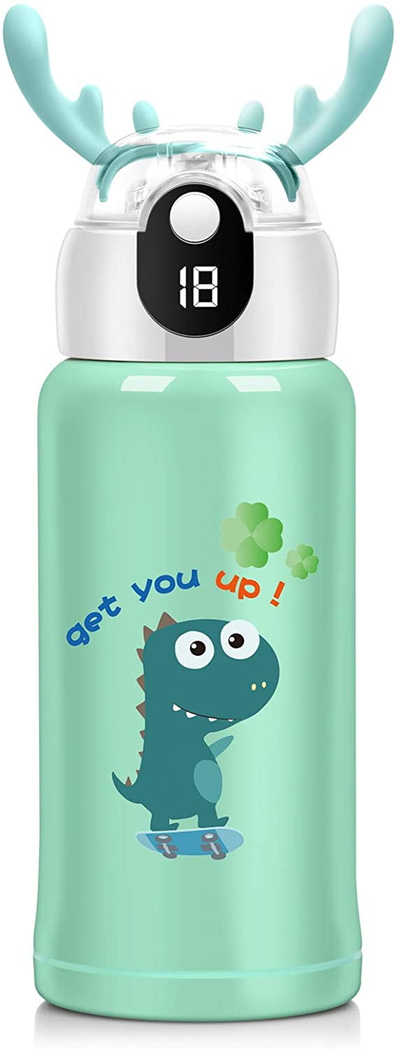 Girls/Boys - Llamas Snug Kids Water Bottle insulated stainless steel thermos with straw 17oz 