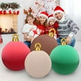 thumbnail image 5 of 15.7" PVC Inflatable Flocked Ball Ornaments Giant Velvet Christmas Inflatable Balls Ornament Flocked Xmas for Christmas Holiday Outdoor Blow up Yard Decor, 5 of 6