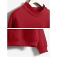 thumbnail image 4 of Red Sweatshirt for Women Mock Neck Sweatshirt Casual Plus Size Long Sleeve Sweatshirt Pullover 2025 Fall Sweatshirt with Pockets Women Fall Clothes, 4 of 4