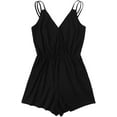 thumbnail image 1 of Combinaison Short à Bretelles Spaghetti Portefeuille à Imprimé Léopard pour Femme, Cami, 1 of 5