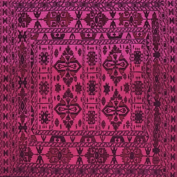 Ahgly Company Indoor Square Persian Pink Traditional Area Rugs, 3' Square