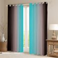 thumbnail image 2 of Erosebridal Brown and Teal Curtains for Bedroom,Rainbow Ombre Blackout Curtains Aesthetic Living Room Decor,Gradient Colorful Curtains & Drapes Abstract Window Curtain 2 Panels 42"Wx84"L, 2 of 6