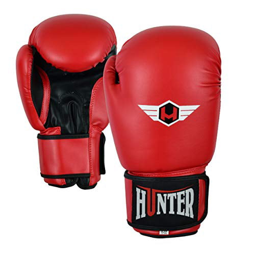 Details about   Hunter Synthetic Leather Boxing Glove Thai Training Punching Bag Sparring Gloves 