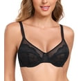 thumbnail image 1 of Curyon Women's Full Coverage Minimizer Bra Plus Size Lace Non-Padded Unlined Underwire Bras,40C, 1 of 5
