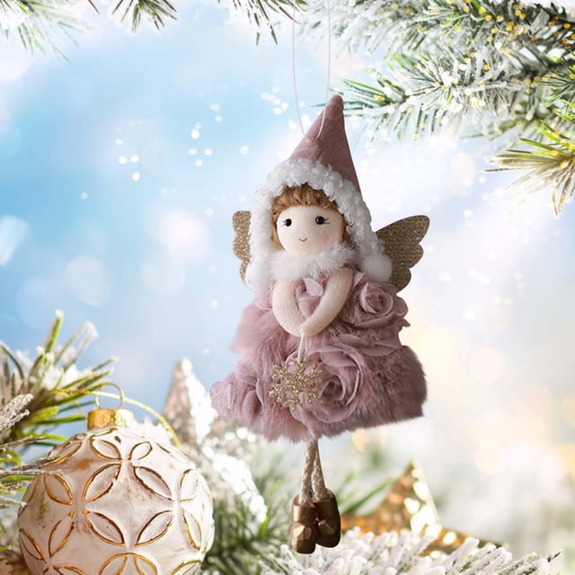 Colgante de Navidad Fiudx Árbol de Navidad Muñeca de niña Decoración ángel