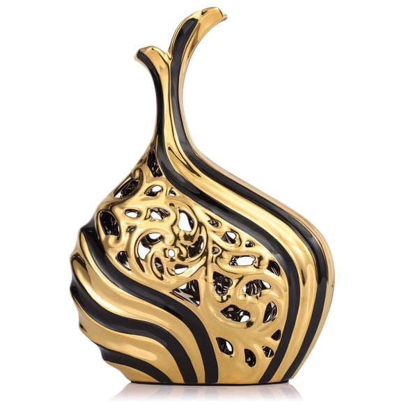 .Tall Large Floor Vase Decorative, Gold Floor Large Vases, Wedding Premium Decor Pampas Grass Single Flower Vases, Modern Tall Floor Vase for Living Room Dining Room Entryway Home Decor