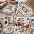 thumbnail image 6 of Boho Navy Blue Brown Area Rug 4'x6', Southwestern Retro Geometric Washable Non-Slip Rugs, Low Pile Large Carpet for Living Room Bedroom Dining Room Kitchen Office Indoor Mat, 6 of 9
