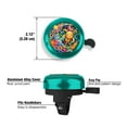 thumbnail image 3 of WIRESTER Green Bicycle Bell Aluminum Alloy Mini Bike Bell With Ring Horn Accessories for Adults Men Women Kids Girls and Boys -Colorful Sad Moon Happy Sun, 3 of 7