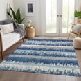 thumbnail image 6 of Addison Rugs Mayfield Premium Machine Washable Transitional Stripes Blue Rectangle Rug, 8' x 10', 6 of 6