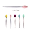 thumbnail image 3 of Guardurnaity Cepillo de labios Suavidad Multicolor Mujer Accesorios Polvo Comedo Remover Cosméticos Fácil de agarrar Cepillos exfoliantes Cuerpo del baño Verde, 3 of 6