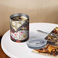 thumbnail image 3 of 12oz Coffee Tumblers Pioneer Flower Floral Print Pattern Stainless Steel Vacuum Insulated Travel Tumbler Coffee Cups Mug with Lid and Straw with Cleaning Brush for Cold & Hot Drinks, 3 of 5