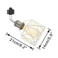 thumbnail image 7 of FSLiving Modern Design Adjusted Angle J-Type Track Head Lighting E26 Black Pearl Base Hollow White Metal Cage Pendant Light Fixture for Bar Sink Kitchen Gallery Office (No Bulb & Track) - 1 Pack, 7 of 7