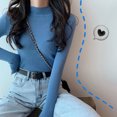 thumbnail image 1 of Suéter de mujer otoño e invierno de manga larga de cuello medio, ropa interior ajustada de estilo coreano, camisa de fondo, suéter de cuello alto medio, 1 of 5