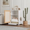 thumbnail image 2 of PawHut Cat Litter Box Enclosure, Hidden Litter Box Furniture, Oak, 2 of 9