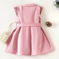 thumbnail image 4 of Sngxgn Girls Ruffle Tiered Dress Long Sleeve Flowy A-Line Dress(Pink,74), 4 of 4