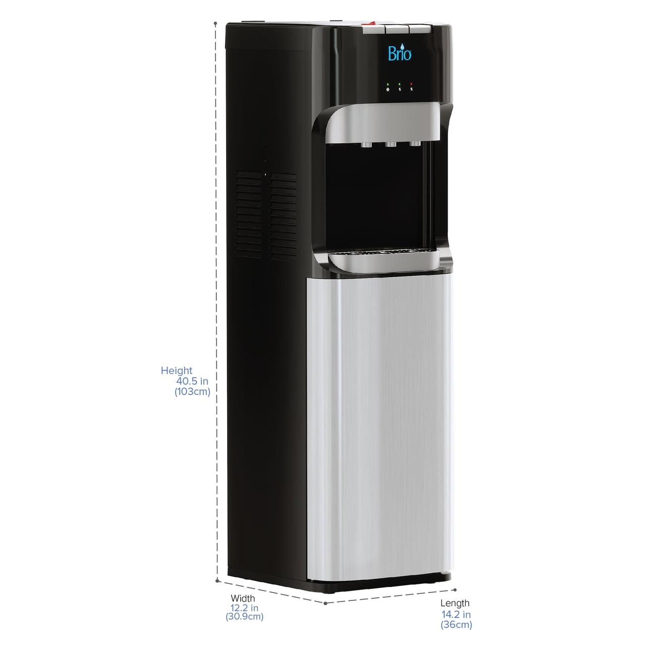 Brio 400 Series 2-Stage Filtration Water Dispenser Tri-Temp, Connects to your water line, Height 41.05"