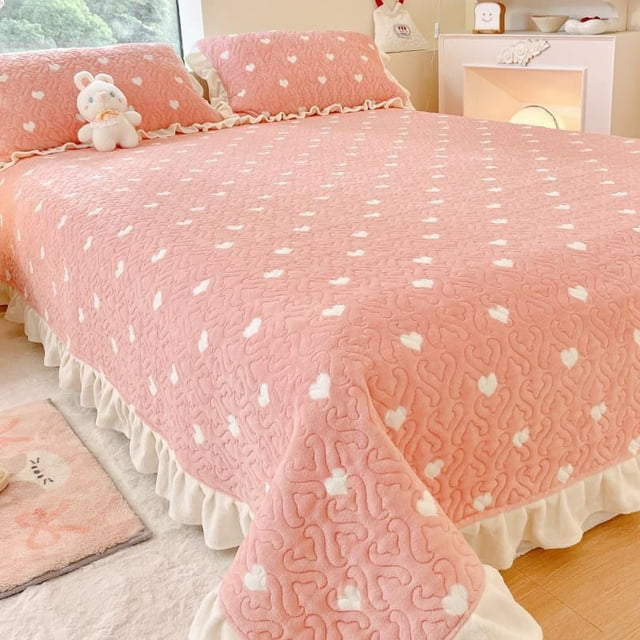 Winter Luxury Plush Bed Sheet Set Home Textile Double Bedspread Pillowcase 3pcs Bedding Set Multifunctional Blanket Bed Linens