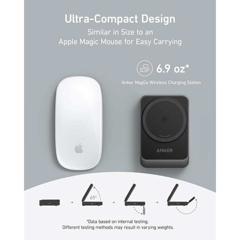 Anker MagGo 3-in-1 Fast Wireless Charging Station, 15W MagSafe
