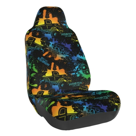 Honeii Retro Truck Print Car Seat Cover,Car Interior Covers,Universal Fit Seat Protector, Compatible with Most Cars, SUVs, Trucks, and Vans