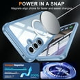 thumbnail image 4 of ShieldPlus for Samsung Galaxy S24 FE Case Magnetic Compatible with MagSafe, Built-in Screen Protector Full Body Military Grade Drop Protective Phone Cover Clear Case for Samsung Galaxy S24 FE,Blue, 4 of 4