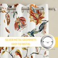 thumbnail image 6 of Spring Floral Kitchen Curtains Window Panels, Summer Botanical Flowers Vintage Birds Insulated Window Treatment Curtain, Grommet Curtains for Bedroom/Living Room/Bathroom, 2 Piece 52"Wx45"L, 6 of 8