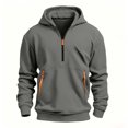 thumbnail image 7 of Fancifize Half Zip Fleece Hoodies for Boys, Teens Hooded Sweatshirt with Pockets, Casual Fall Pullover Tops 5-15 Years, 7 of 7