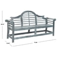 thumbnail image 6 of Safavieh Khara Indoor/Outdoor Contemporary Garden Bench, 6 of 7