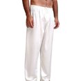 thumbnail image 1 of Men?s Pajama Pants Long Solid Color Loose Drawing Straps Nightwear Trousers, 1 of 2