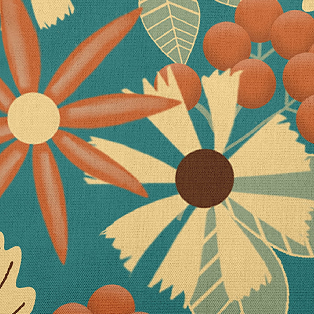 26" x 26" Simply Daisy Fall Floral Polyester Accent Pillow, Teal Qty 1