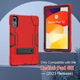thumbnail image 6 of FIEWESEY case Cover for Xiaomi Redmi Pad SE 11 inch, Heavy Duty Shockproof Rugged Protective Case with Tempared Glass for Redmi Pad SE 11 2023 (Red/Black/2 Pcs), 6 of 6