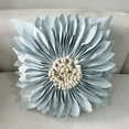 thumbnail image 5 of Btomtd 17.7x17.7 in Sunflower Light Sand Pillow Cover Floral Decorative Pillow Case for Office Home Hair Care Pillow Cover Cushion Cover, Light Blue, 5 of 6