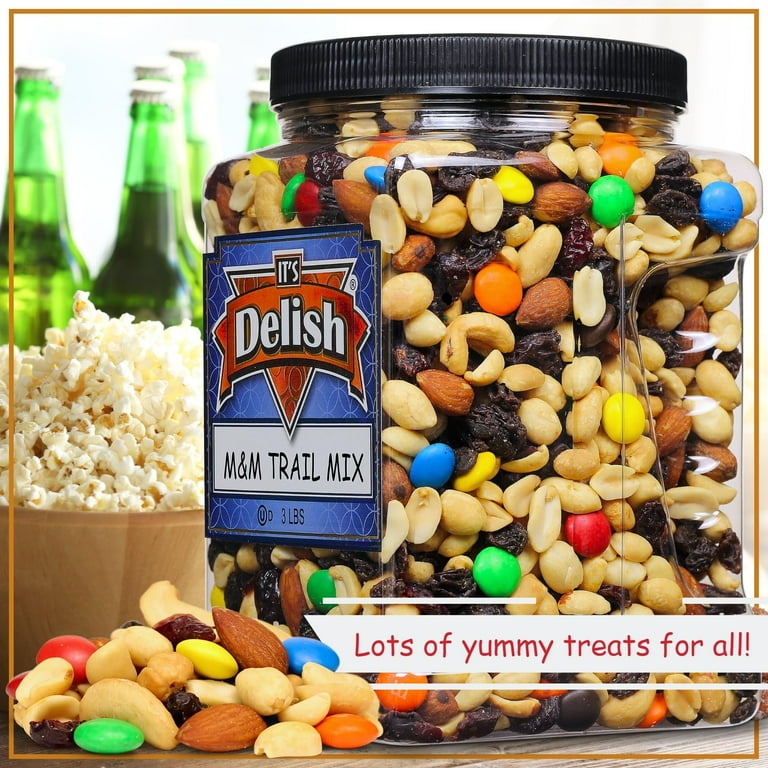 Free Shipping! It's Delish Trail Mix with M&M's, Nuts, Dried Fruit