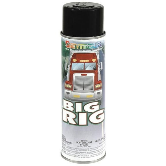 Seymour Paint - Big Rig - Alkyd Enamel - Gloss Black - 16.00 oz Aerosol - Each
