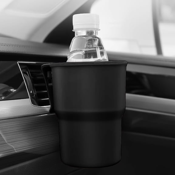 MERRYHAPY Car Vent Cup Holder Black Multifunctional Water Bottle Holder with Phone Storage