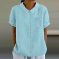 thumbnail image 2 of Casual Women's Shirts Button Down With Pocket Versatile And Stylish For Spring And Summer Perfect For Everyday Wear, 2 of 5