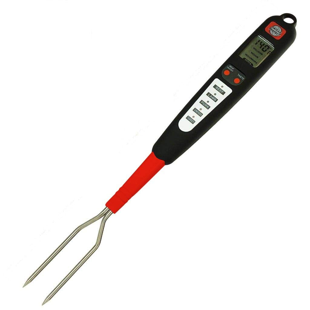 Voastvy Digital Meat Thermometer Fork for Grilling and Barbecue Very Fast Read with Electronic Ready Alarm Quick Accurate Temperature for Any Grilled Food-2