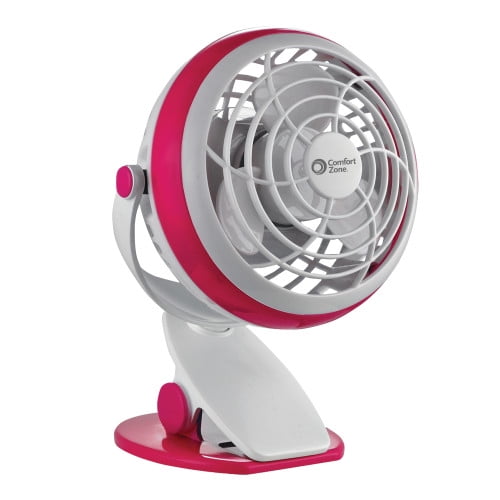 4' Usb/Battery Clip Combo Fan, Pink
