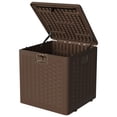 thumbnail image 1 of Gaderth Coffre de Terrasse en Résine, Coffre de Rangement Extérieur Étanche de 28 Gallons, Bac de Rangement pour Patio, Contenant de Rangement en Résine Verrouillable, Banc de Rangement pour Coussins de Meubles de Patio, Outils de Jardin, Équipement de Sport de Piscine, 1 of 9