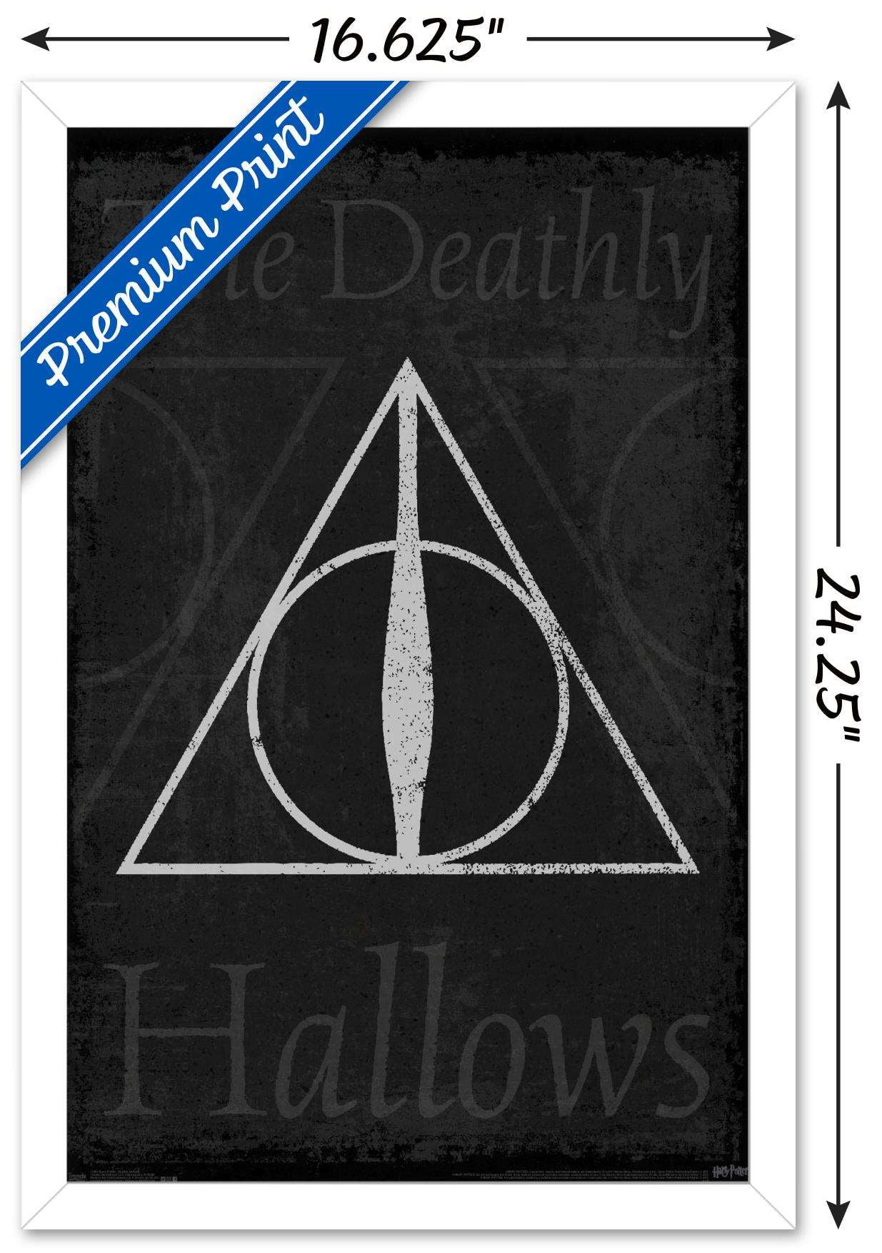 The Wizarding World: Harry Potter - The Deathly Hallows - Symbol Wall Poster, 14.725" x 22.375", Framed