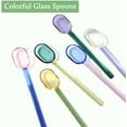 thumbnail image 4 of ABCISI 4pcs Colorful Glass Spoons Set, 6.1Inch Straight Handle Cute Spoons for Coffee, Tea, Dessert, Milk, Ice Cream, Suitable for Home, Cafes, Parties, or As a Gift - Heat-Resistant, Random Colors, 4 of 9