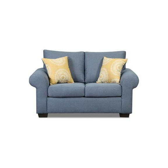 Neo Living NL725-BLUE-12-STRA-LOVE Rebecca Loveseat Sofa, Blue