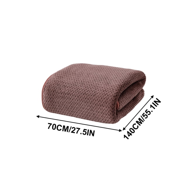 Yhmxh Toallas de algodón de color liso con estampado de piñas, toalla de baño de felpa de alta densidad para adultos, toalla de baño ampliada de color liso, toalla de mano gruesa de 140x70cm