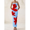 thumbnail image 4 of Vestido largo PRETTYGARDEN con estampado floral y tirantes finos para mujer, 4 of 9
